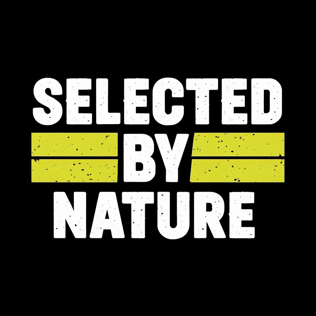 Selected by Nature Distressed Text Graphic T-Shirt