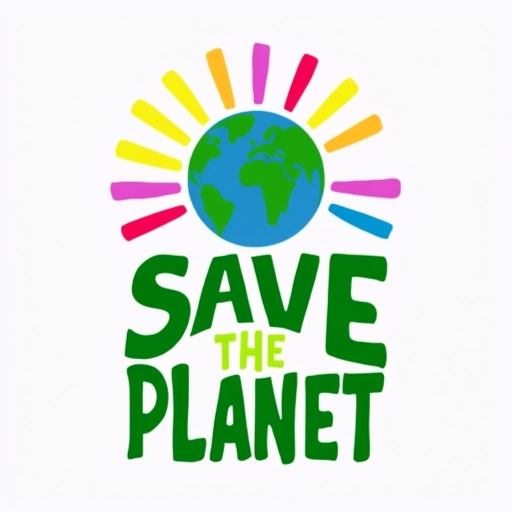 Save the Planet Minimalistic Earth Graphic T-Shirt
