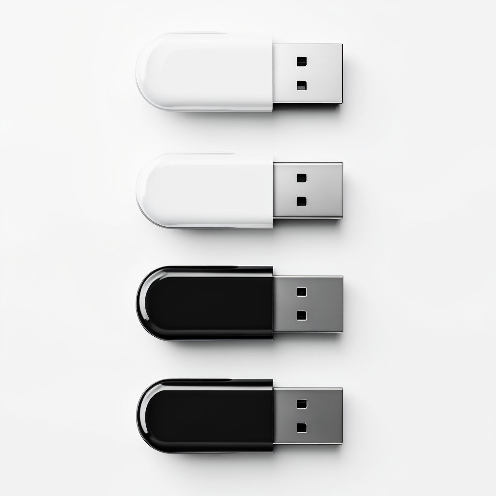 Minimalistic USB Flash Drive Product Photography Mockup