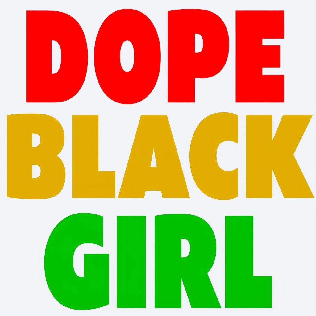 Bold Dope Black Girl Colorful Text Graphic Mug