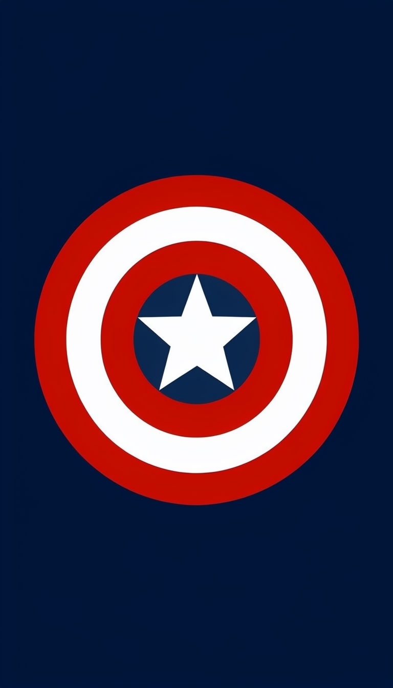 Captain America Shield Minimalist Illustration Phone Case Cover