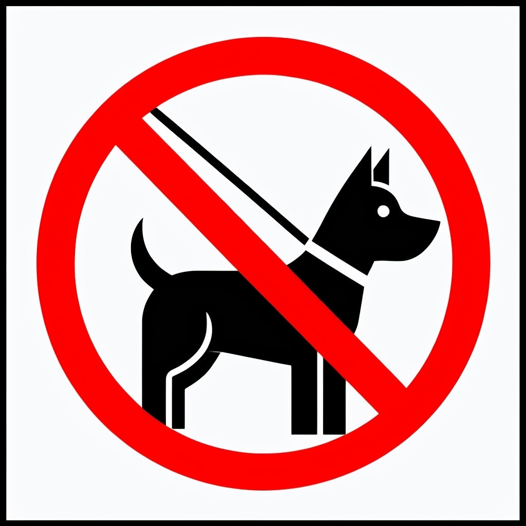 No Dogs Prohibition Symbol Sticker