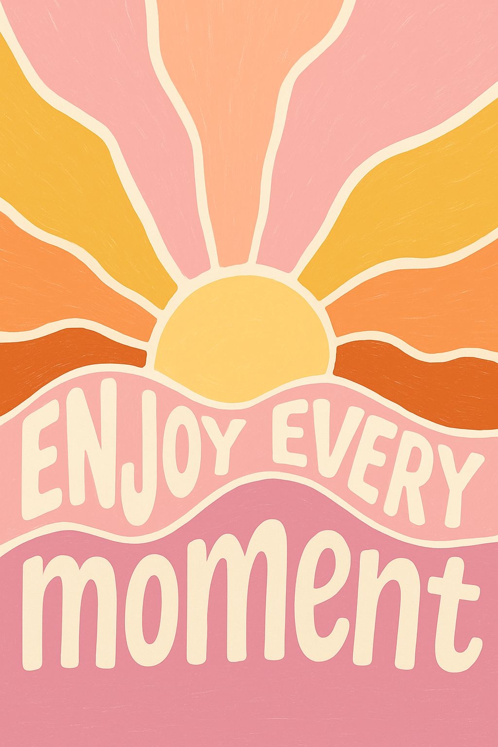 Vibrant Sunrise Motivational Enjoy Every Moment T-Shirt