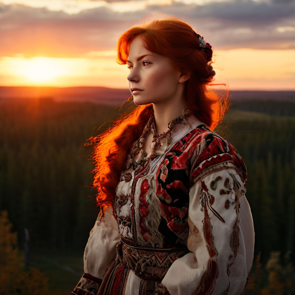 Beautiful redhead Russian princess