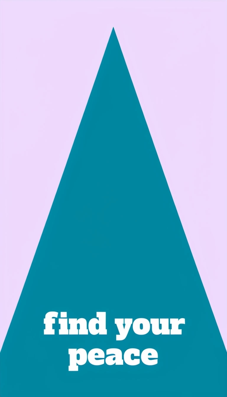 Calm Teal Triangle Find Your Peace Minimalist Phone Case Cover