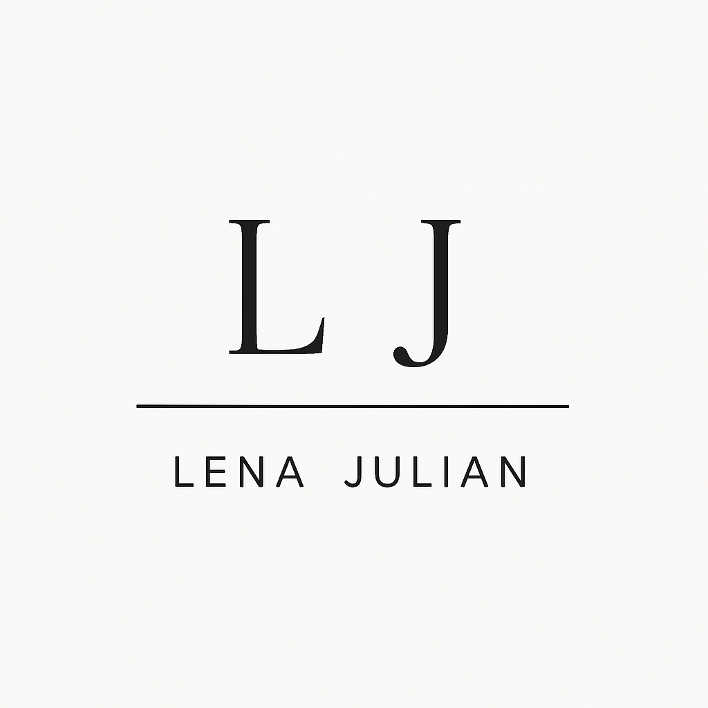 Elegant Black and White LJ Monogram Logo Design