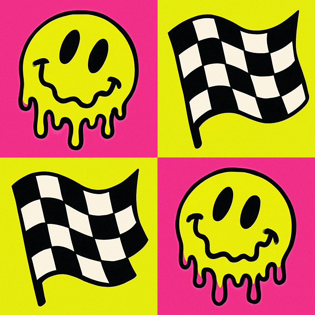 Vibrant Pop Art Icons in Bold Colors Seamless Pattern