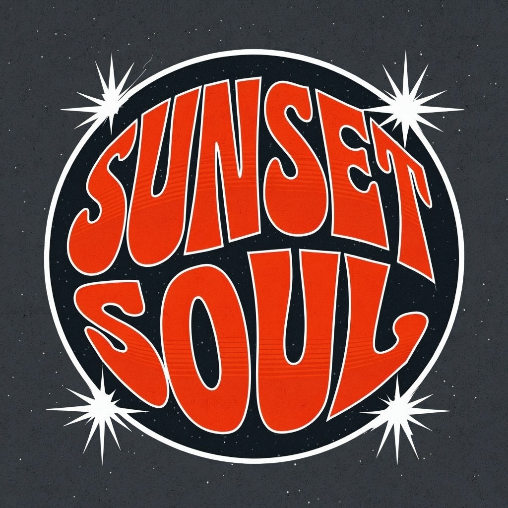 Psychedelic Sunset Soul Retro Graphic T-Shirt