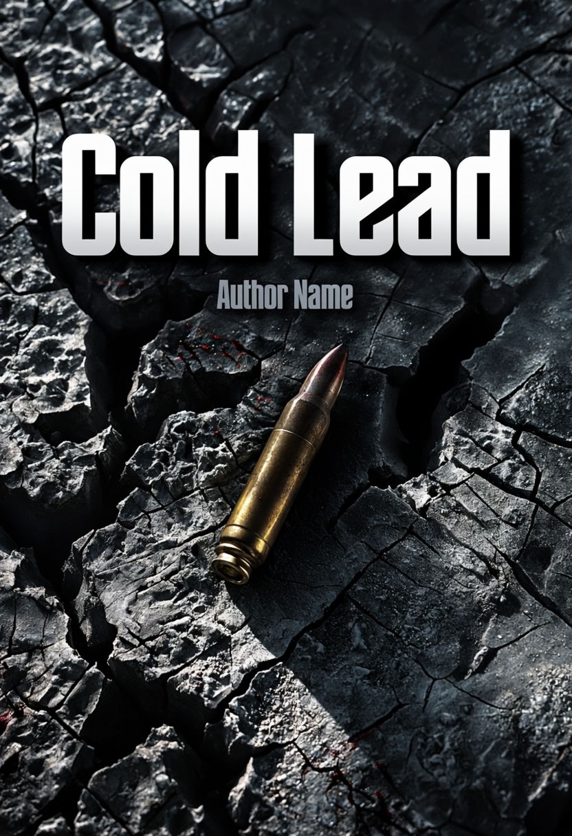 Cold Lead Metallic Bullet Casing on Gritty Concrete Surface EBook Cover