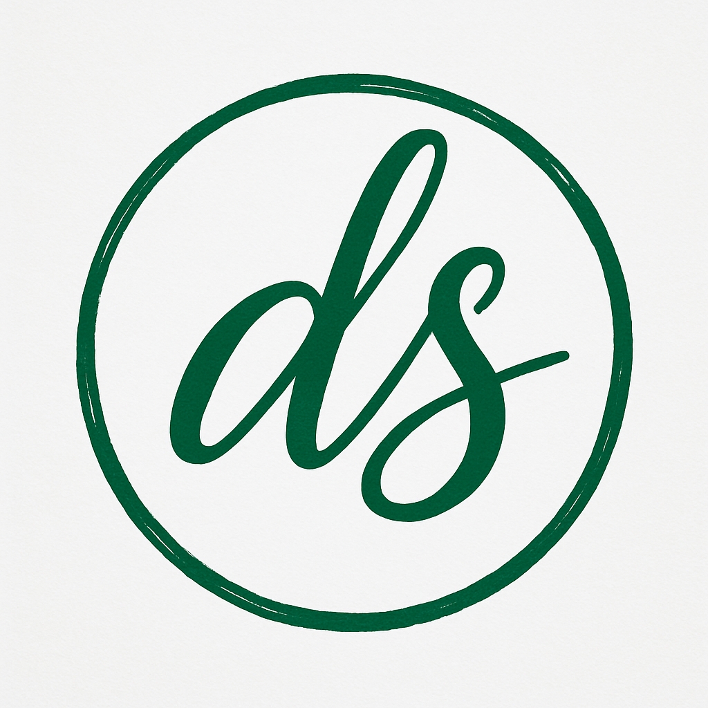 Elegant Forest Green 'dls' Minimalist Logo Design Monogram