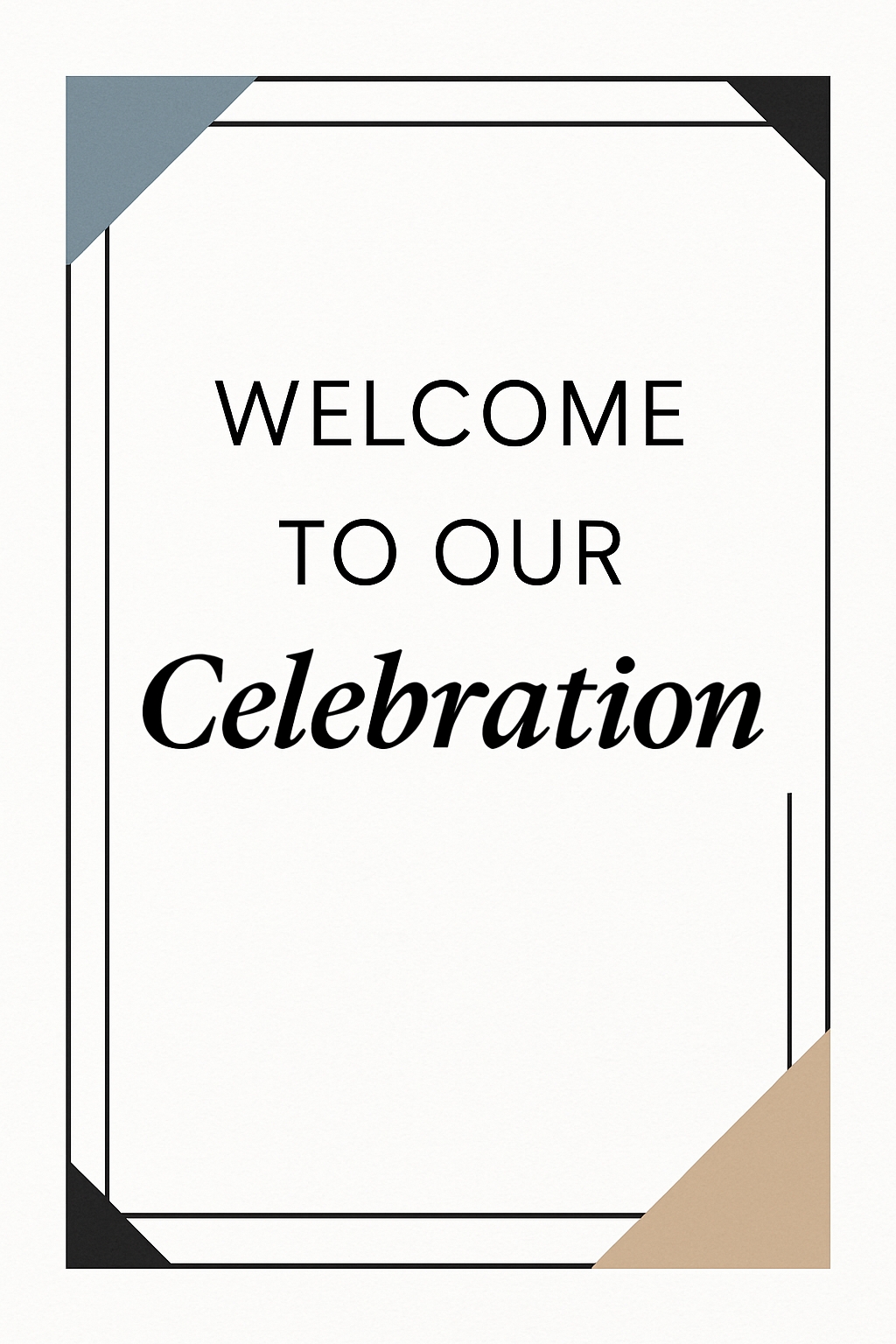Welcoming Minimalist Celebration Poster Design for Any Event Sign