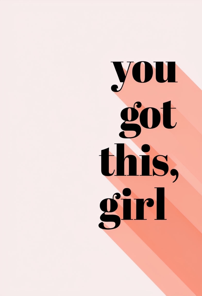 Empowering 'You Got This, Girl' Minimalist Design Poster