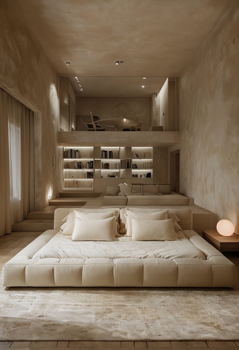 Serene Modern Minimalist Bedroom Design Art