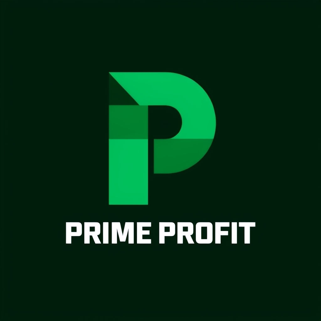 Modern Minimalist Geometric 'P' Logo Design for Prime Profit Logo