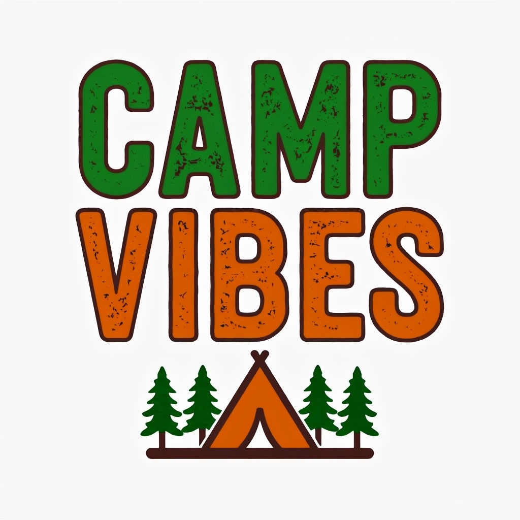 Camp Vibes Graphic Design T-Shirt