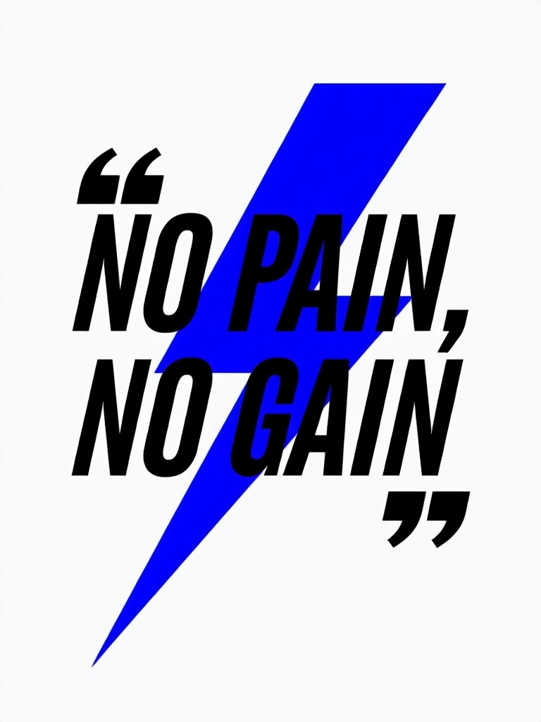 No Pain No Gain Motivational Quote T-shirt