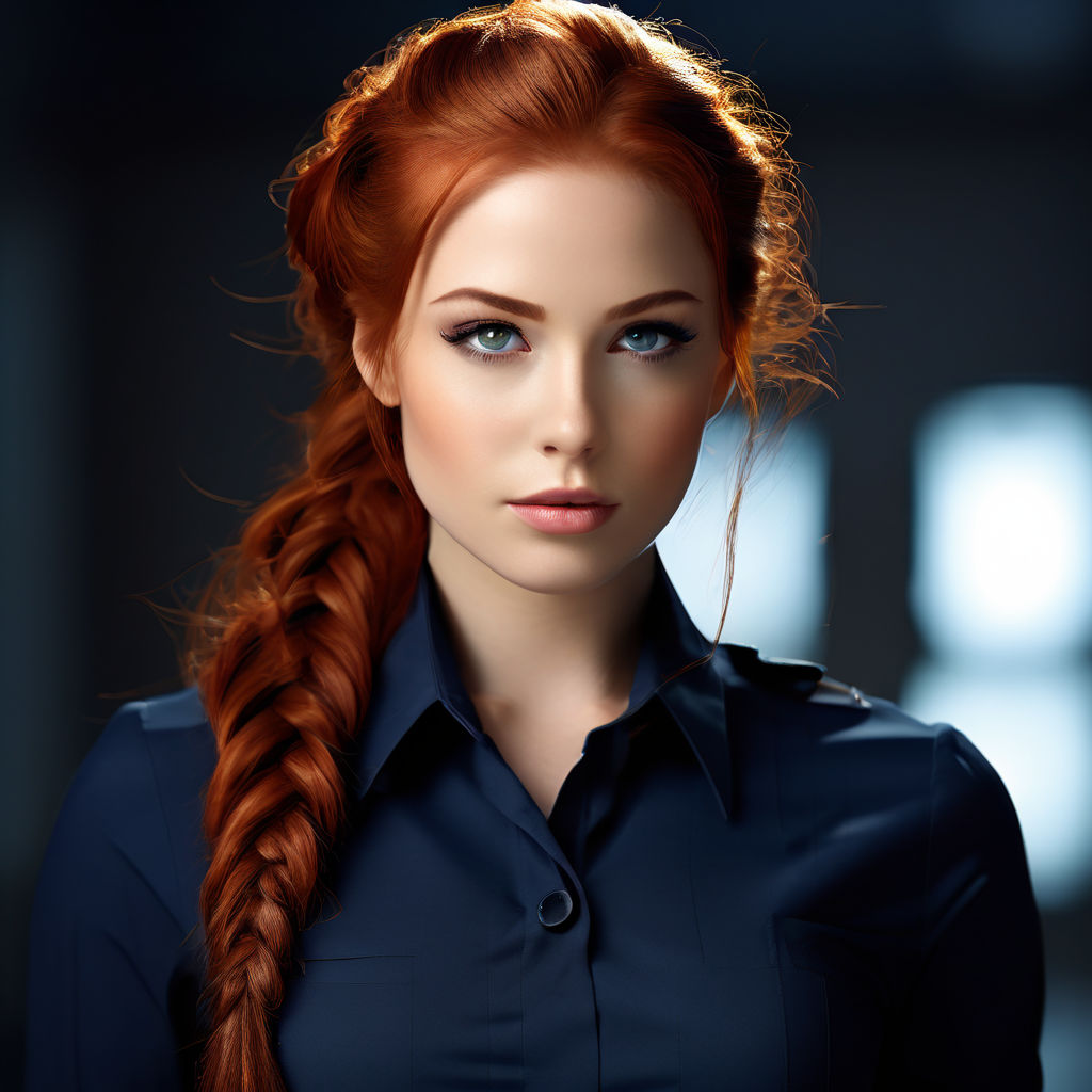 An attractive redhead girl