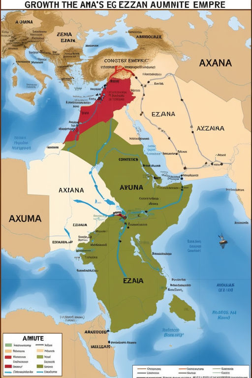 A map overlay showing the growth of the Axumite Empire under... by ...