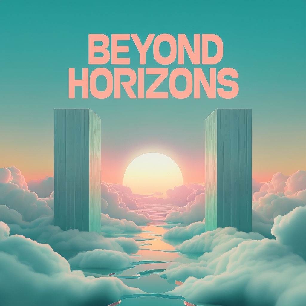 Surreal Ethereal Landscape with Monolithic Structures Artwork Spotify Album Cover