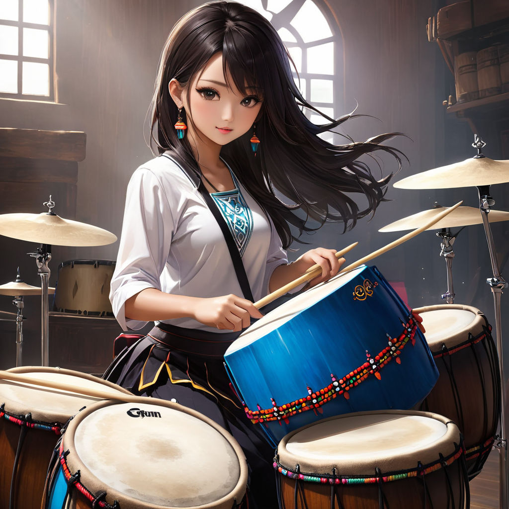 Os temas de anime girl tocando bateria sãoOs temas de anime girl tocando bateria são  