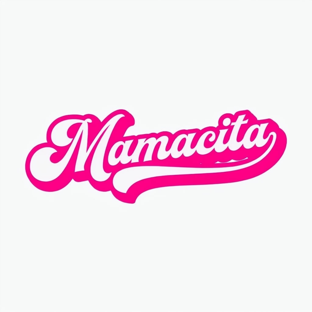 Bold Hot Pink Mamacita Typography Design Hat