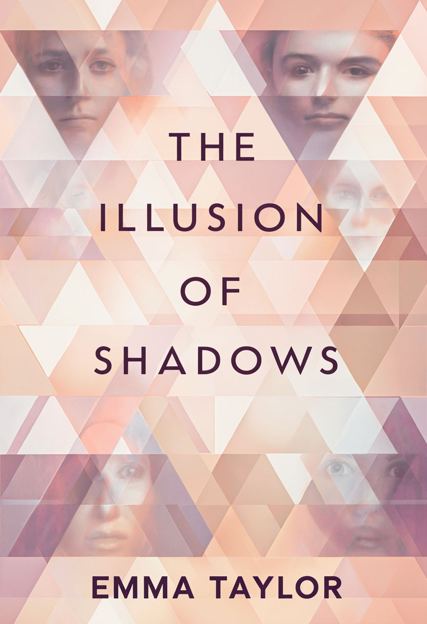 Modern Geometric Book Cover Design for The Illusion of Shadows Poster