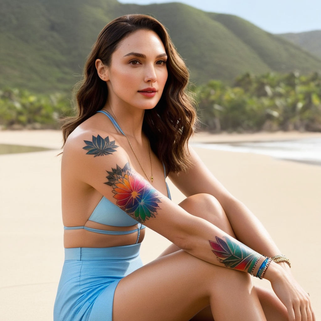 Tête Gal gadot Seins de Salma Hayek