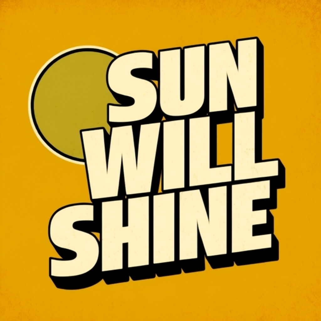 Retro 'Sun Will Shine' Graphic Design T-Shirt