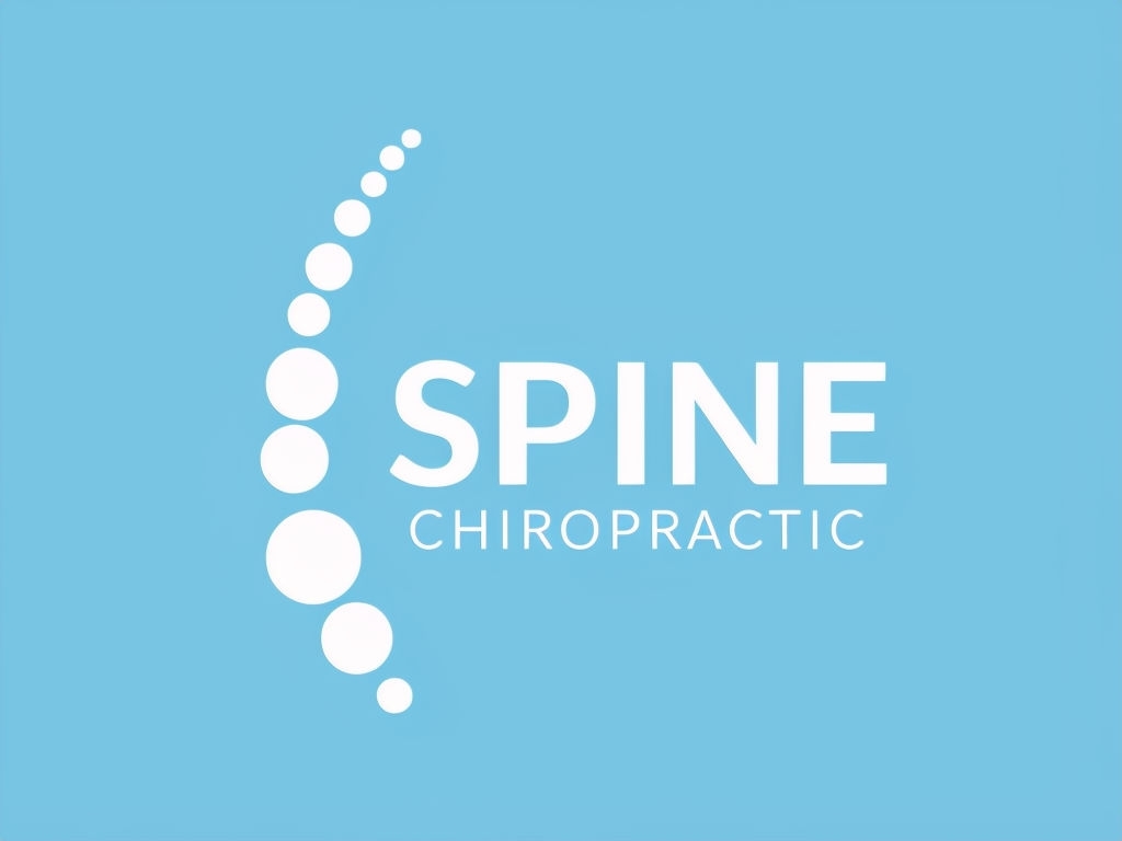 Minimalist SPINE Chiropractic Logo with Abstract Spine Design