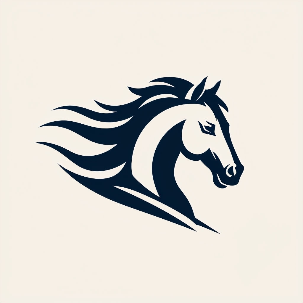 Elegant Minimalist Horse Profile Logo Design