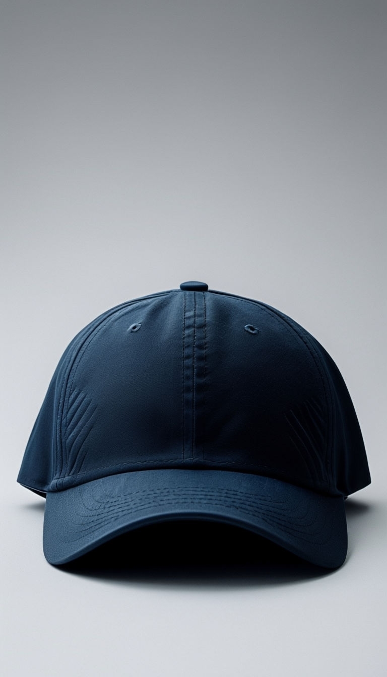 Dark Blue Baseball Cap Minimalist Design Mockup