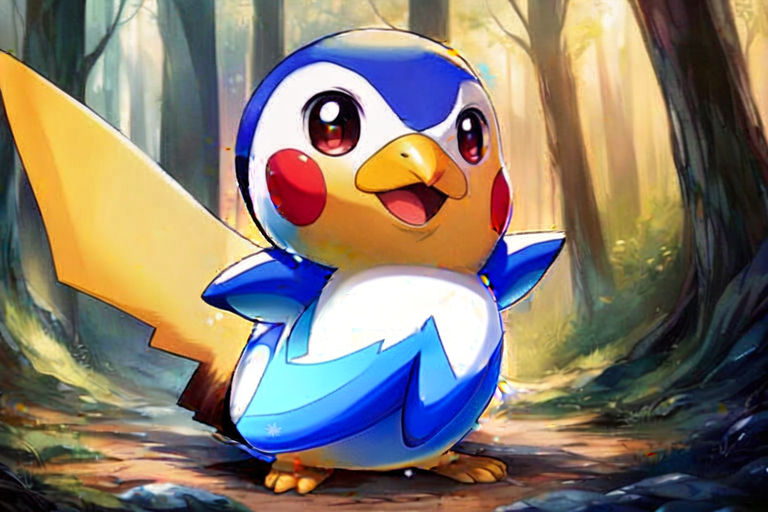 Pikachu and Piplup fusion by username200 - Playground