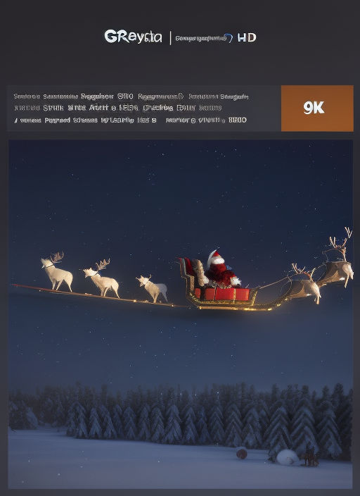 Santa is riding his sleigh with six reindeer through the sky... by roel ...