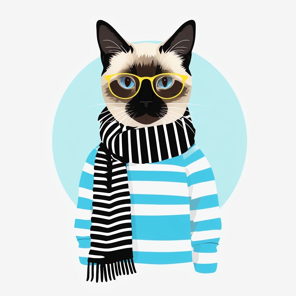 Whimsical Fashionable Cat Illustration with Nautical Attire Mug