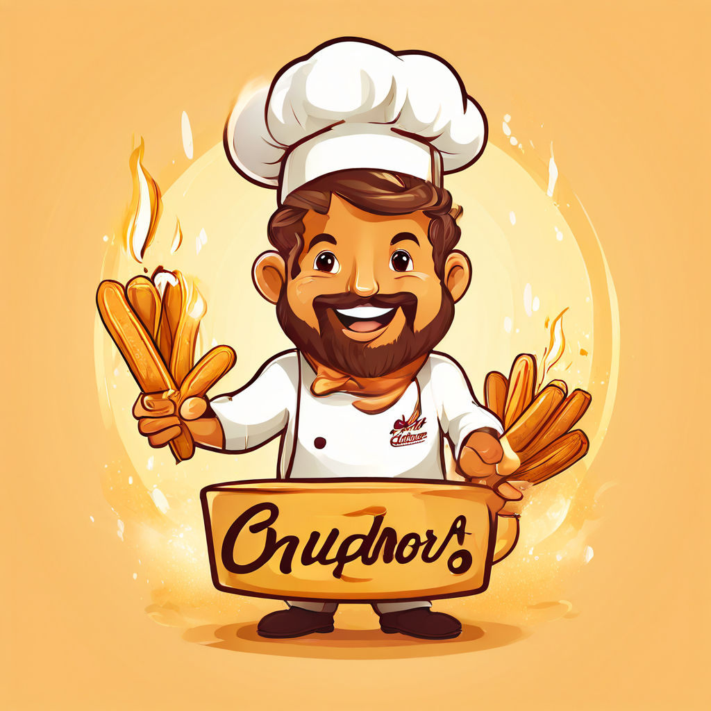 Animated churro character wearing a chef's hat by Joaquín Pelizza ...