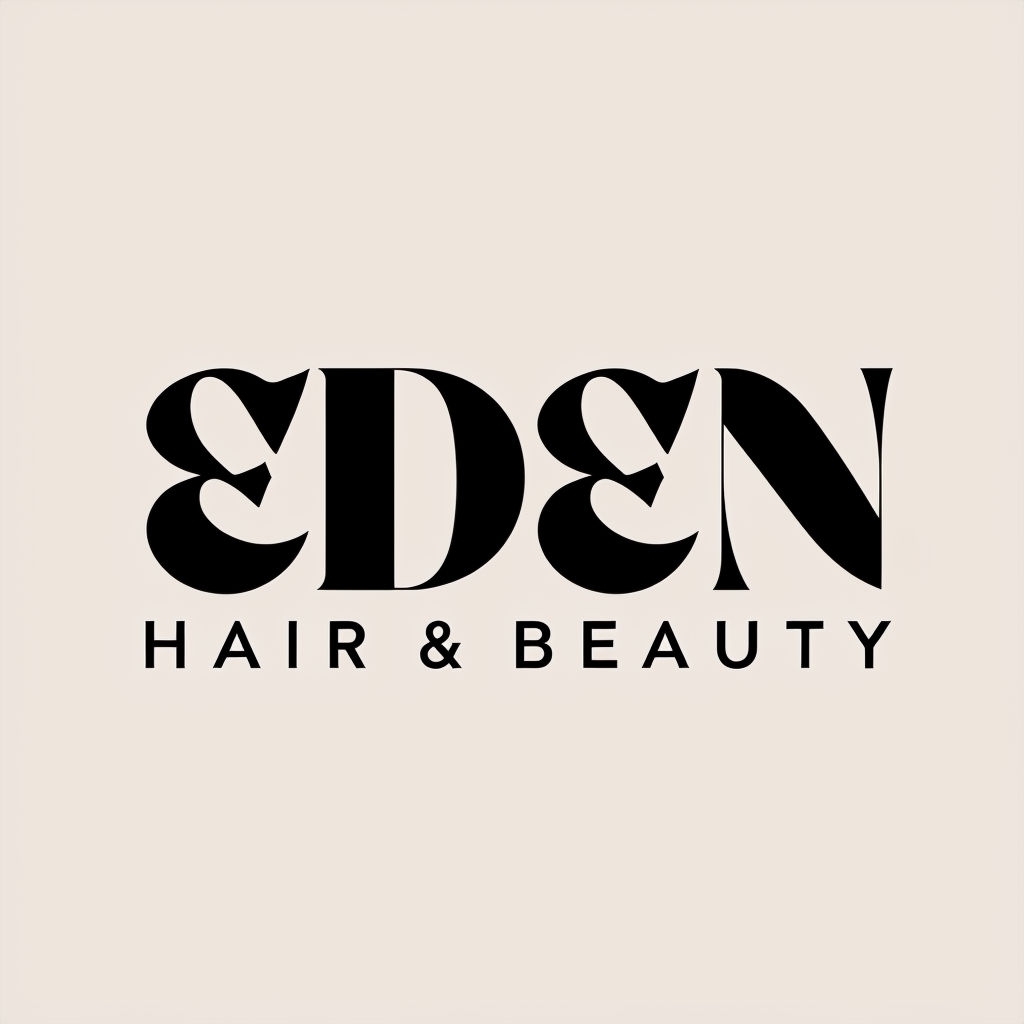 Elegant Minimalist Eden Hair & Beauty Logo Design