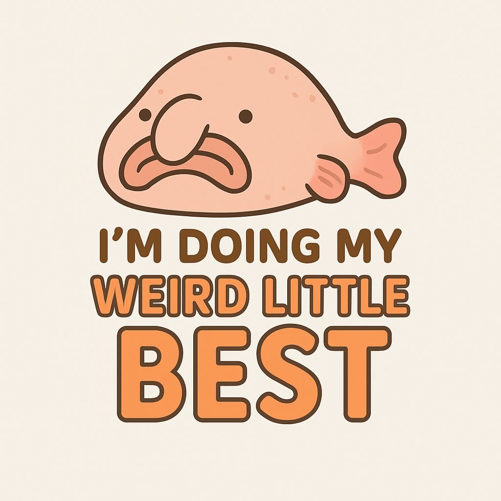Whimsical Cartoon Fish with Funny Quote Sticker