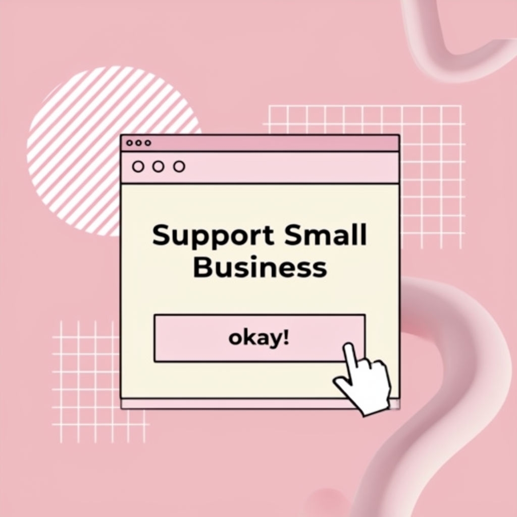 Support Small Business Pop-Up Window Digital Graphic Social Media Post