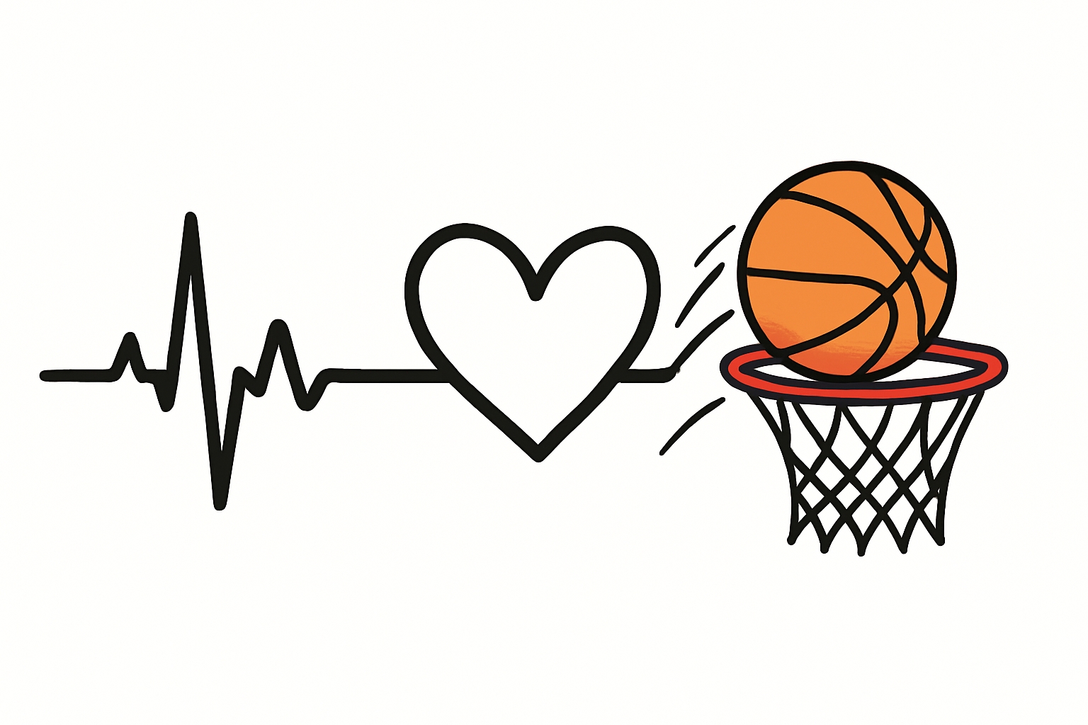Heartbeat to Basketball Passion Minimalist T-Shirt