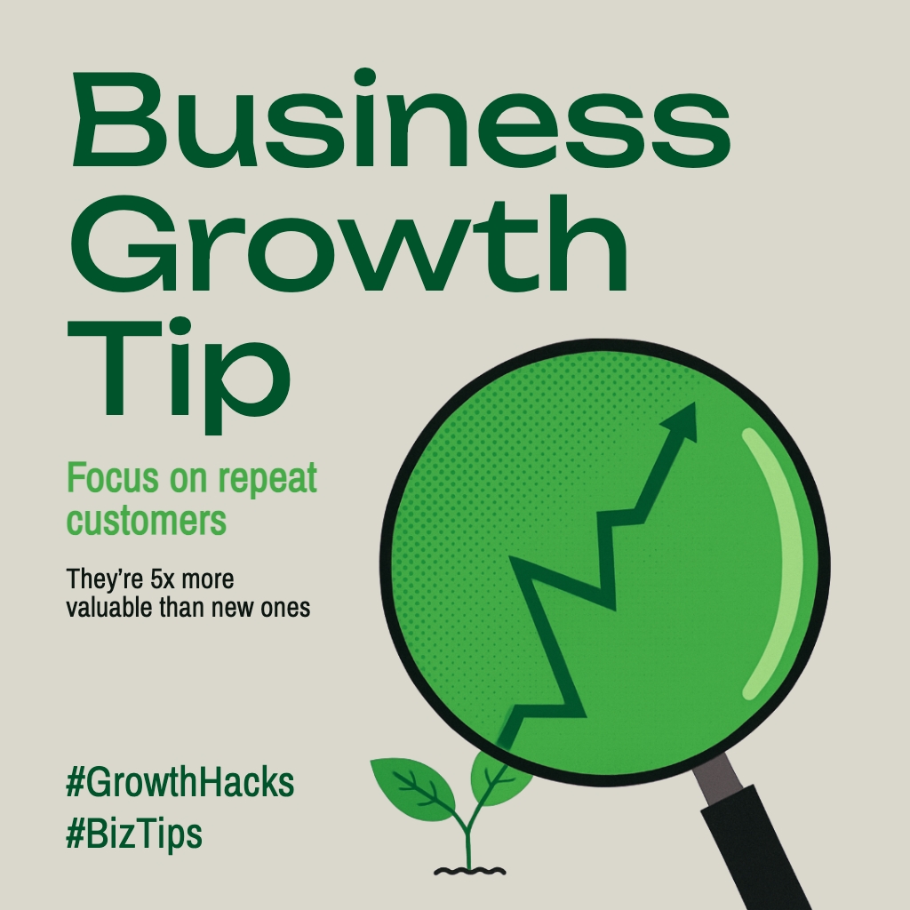 Business Growth Tips Infographic with Motivational Elements Instagram Post