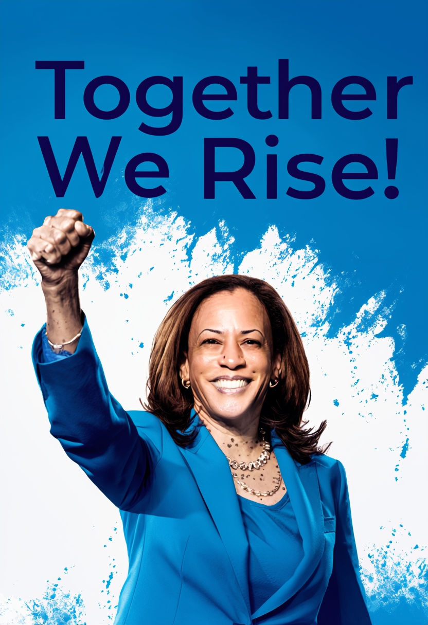 Kamala Harris Together We Rise Greeting Card for 2024 Campaign