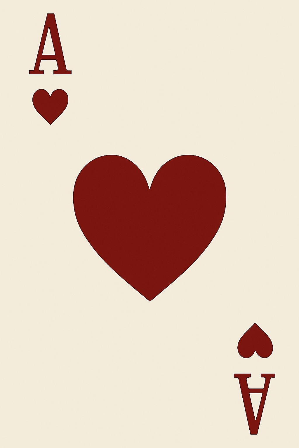 Minimalist Ace of Hearts Playing Card Design T-shirt