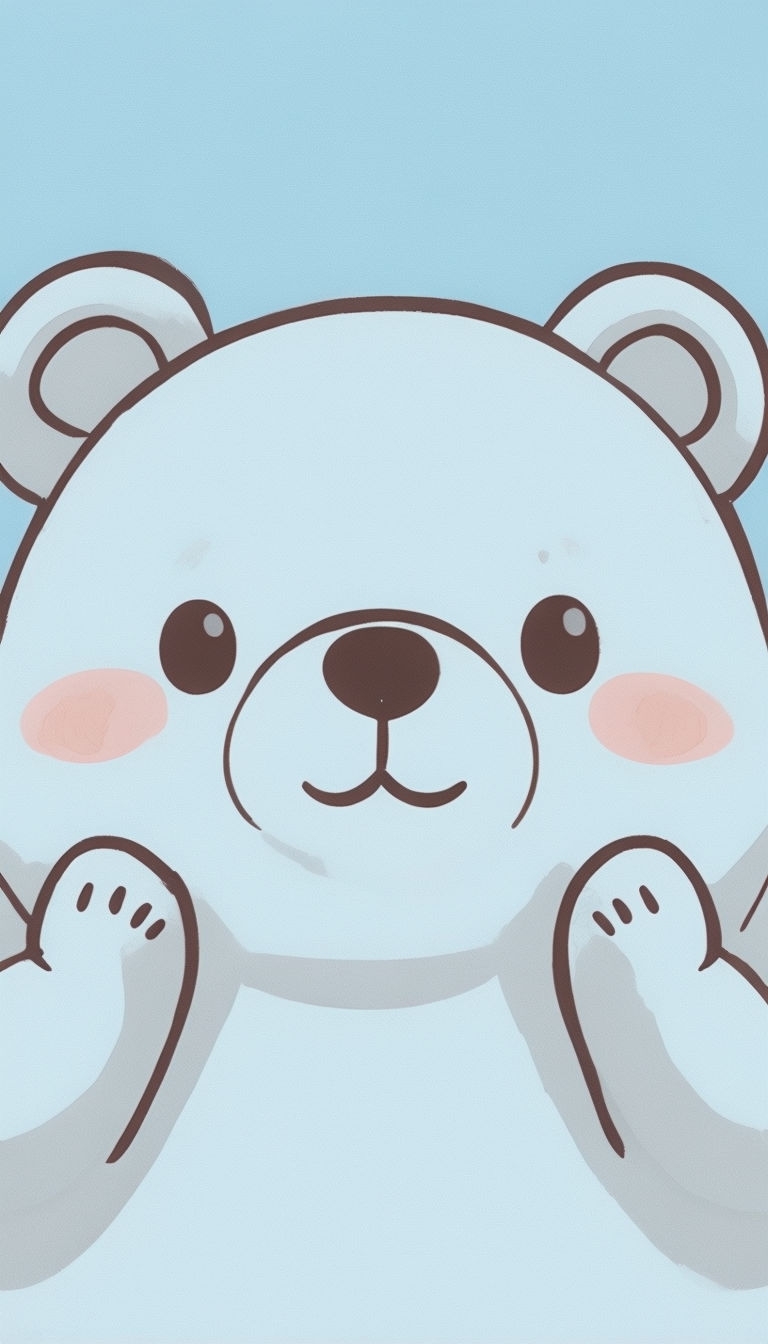 Cute Cartoon Bear Character Illustration Phone Case Cover