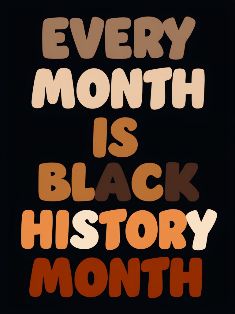 Every Month is Black History Month Motivational T-Shirt