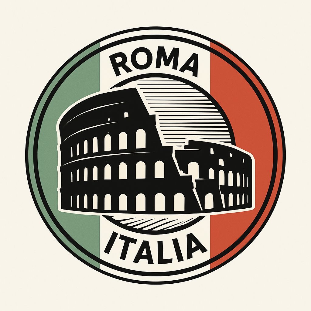 Vintage Roman Colosseum Emblem Sticker Design