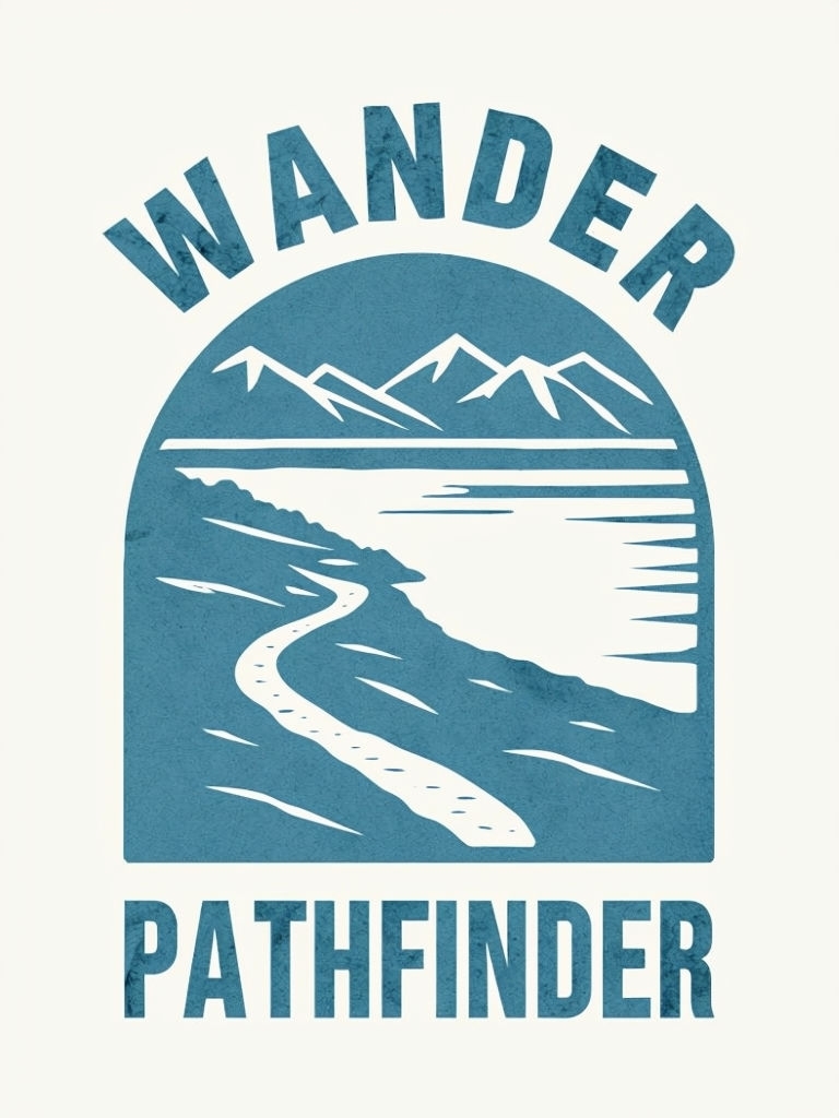 Stylized Vintage Landscape Wander Pathfinder Graphic T-Shirt