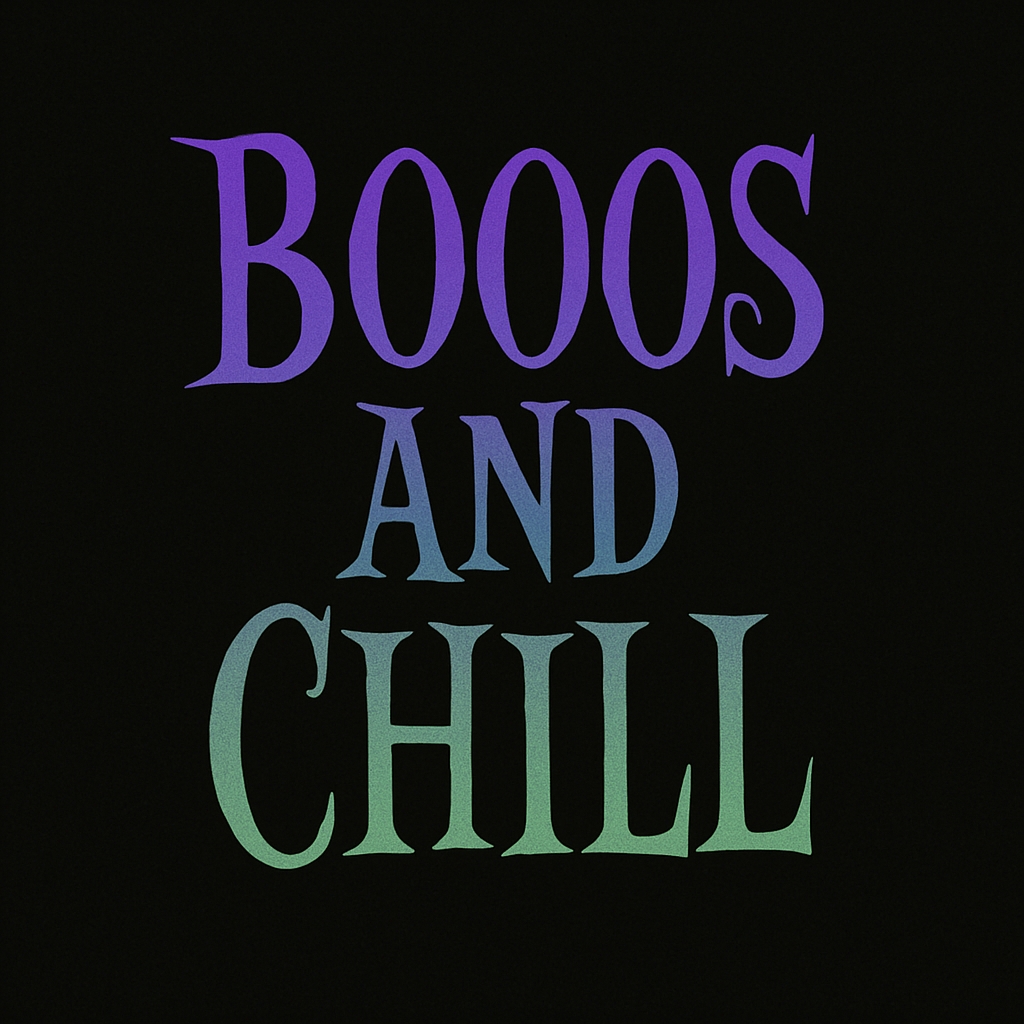 Booos and Chill Colorful Typography T-Shirt