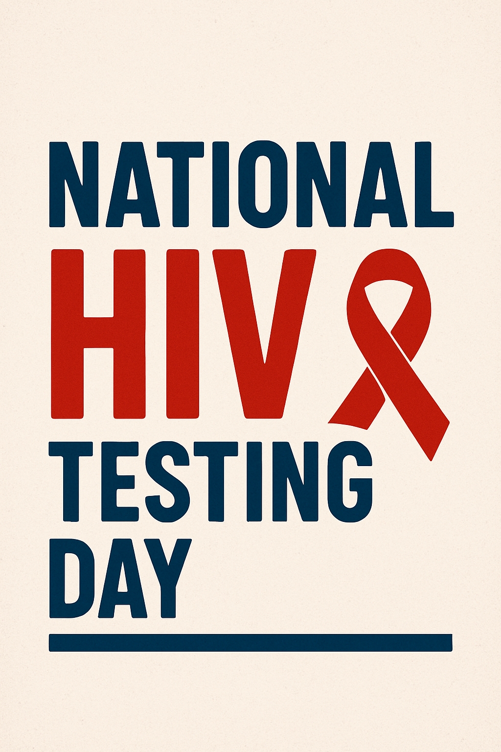 National HIV Testing Day Awareness Minimalist Poster