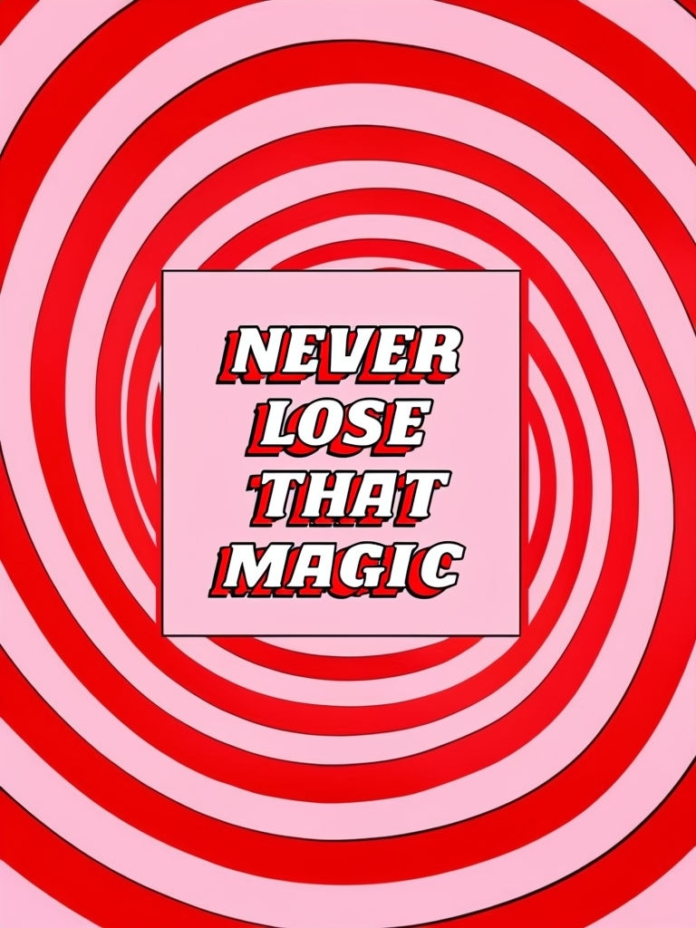 Never Lose That Magic Motivational Design Poster