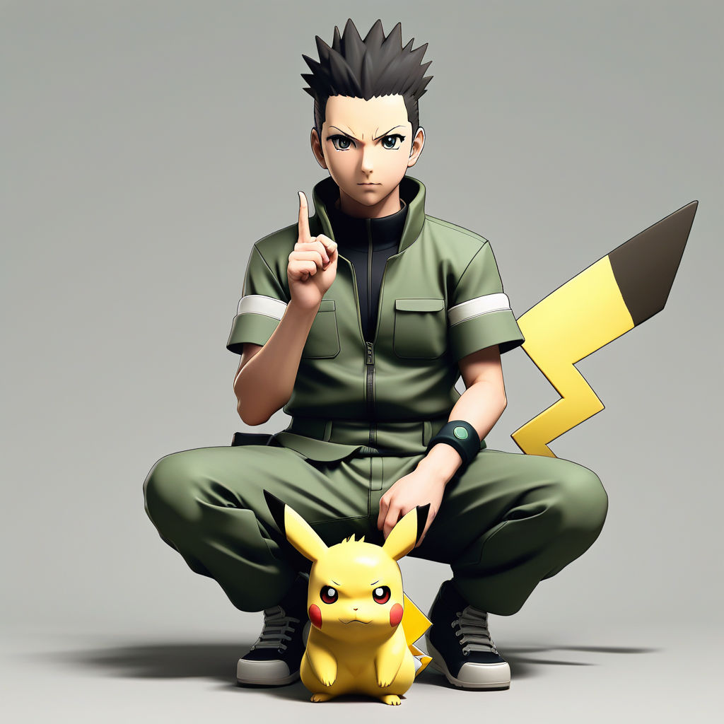 Can you make Shikamaru Nara full body a trainer of Pikachu? by teacher ...